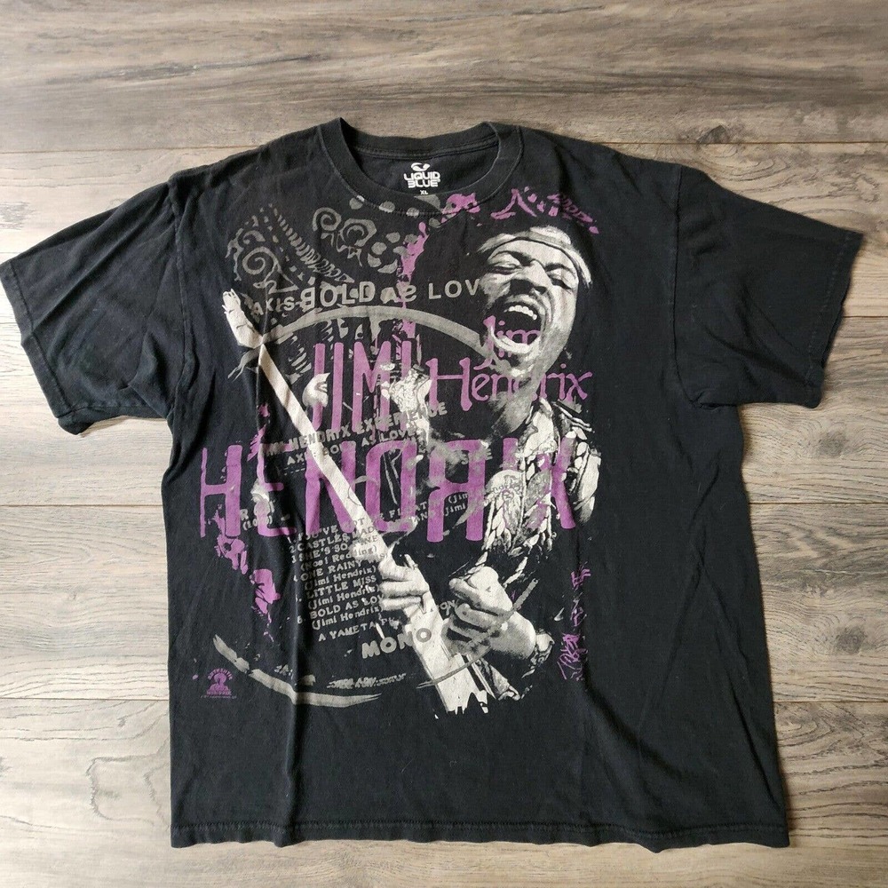 Rare Liquid Blue 2006 Jimi Hendrix Experience Axis Bold as Love Size XL